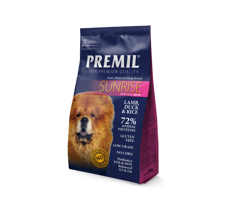premil sunrise suha hrana za starejše pse z občutljivo prebavo