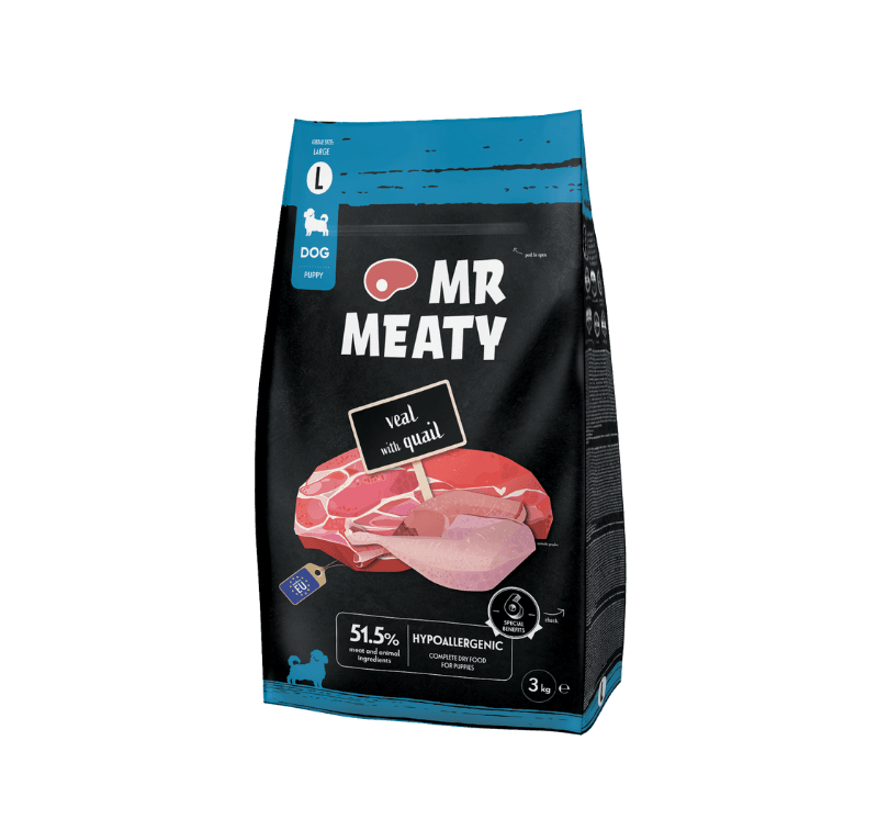 Teletina in prepelica za pasje mladiče