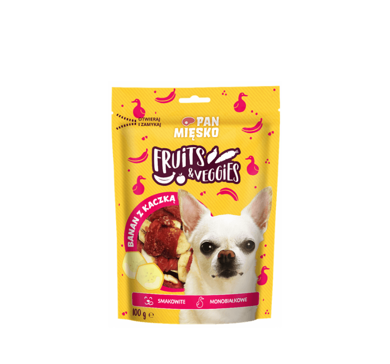 Banana z raco | monoproteinski priboljški za pse