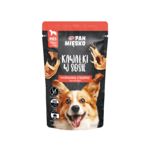 MOKRA HRANA ZA ODRASLE PSE - govedina s kozjim mesom - KOŠČKI V OMAKI