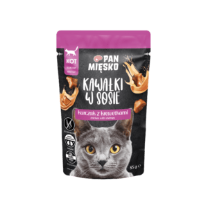 Piščanec s kozicami | koščki v omaki za mačke