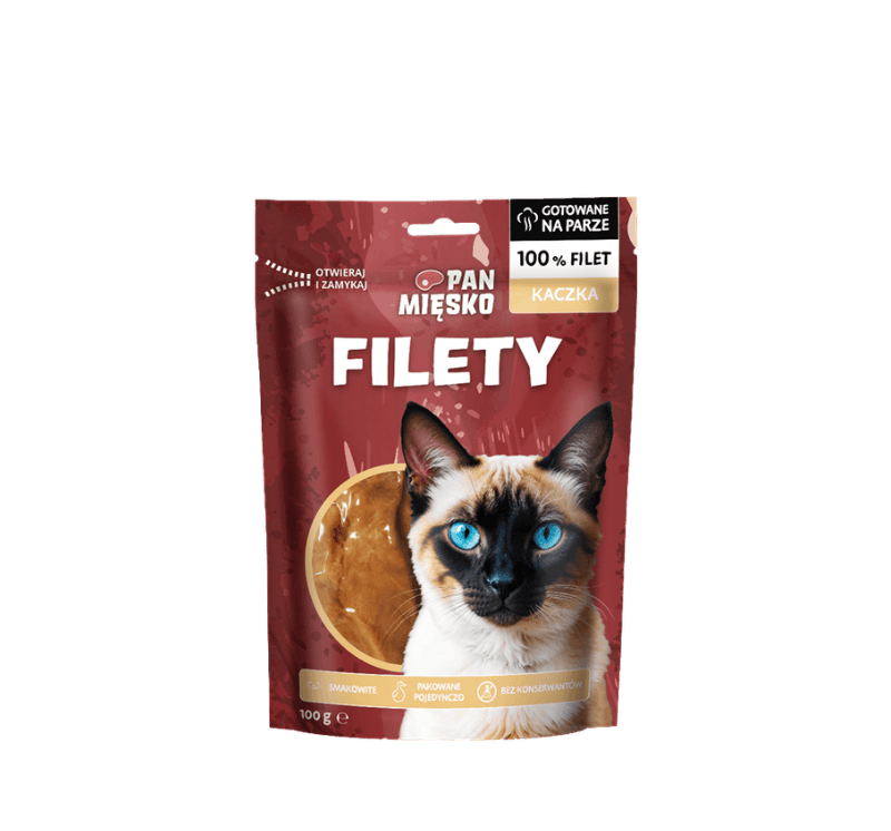 Račji fileji monoproteinski mesni priboljški za mačke (1)